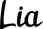 Preview: Lia - Schriftzug aus Eichenholz