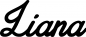 Preview: Liana - Schriftzug aus Eichenholz
