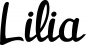 Preview: Lilia - Schriftzug aus Eichenholz