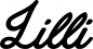Preview: Lilli - Schriftzug aus Eichenholz