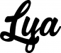 Preview: Lya - Schriftzug aus Eichenholz