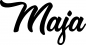 Preview: Maja - Schriftzug aus Eichenholz