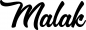 Preview: Malak - Schriftzug aus Eichenholz