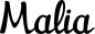 Preview: Malia - Schriftzug aus Eichenholz