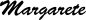 Preview: Margarete - Schriftzug aus Eichenholz