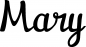 Preview: Mary - Schriftzug aus Eichenholz