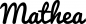 Preview: Mathea - Schriftzug aus Eichenholz