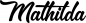 Preview: Mathilda - Schriftzug aus Eichenholz