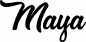 Preview: Maya - Schriftzug aus Eichenholz