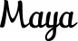 Preview: Maya - Schriftzug aus Eichenholz