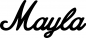 Preview: Mayla - Schriftzug aus Eichenholz