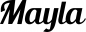 Preview: Mayla - Schriftzug aus Eichenholz