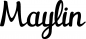 Preview: Maylin - Schriftzug aus Eichenholz