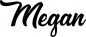 Preview: Megan - Schriftzug aus Eichenholz