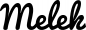 Preview: Melek - Schriftzug aus Eichenholz
