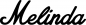 Preview: Melinda - Schriftzug aus Eichenholz