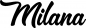 Preview: Milana - Schriftzug aus Eichenholz