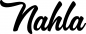 Preview: Nahla - Schriftzug aus Eichenholz