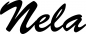 Preview: Nela - Schriftzug aus Eichenholz
