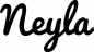 Preview: Neyla - Schriftzug aus Eichenholz