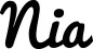 Preview: Nia - Schriftzug aus Eichenholz