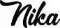 Preview: Nika - Schriftzug aus Eichenholz