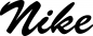 Preview: Nike - Schriftzug aus Eichenholz