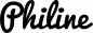 Preview: Philine - Schriftzug aus Eichenholz