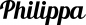 Preview: Philippa - Schriftzug aus Eichenholz
