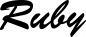 Preview: Ruby - Schriftzug aus Eichenholz