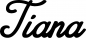 Preview: Tiana - Schriftzug aus Eichenholz