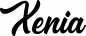 Preview: Xenia - Schriftzug aus Eichenholz