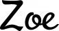 Preview: Zoe - Schriftzug aus Eichenholz