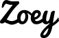 Mobile Preview: Zoey - Schriftzug aus Eichenholz