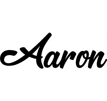 Aaron - Schriftzug aus Birke-Sperrholz