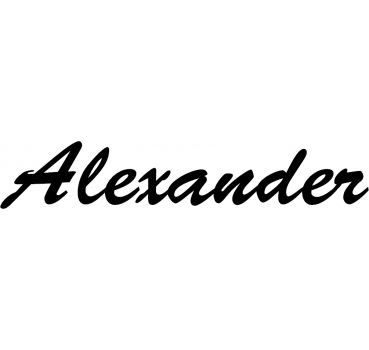 Alexander - Schriftzug aus Birke-Sperrholz