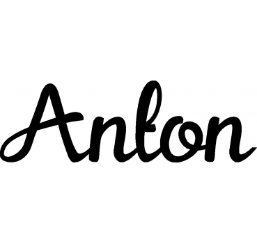 Anton - Schriftzug aus Birke-Sperrholz