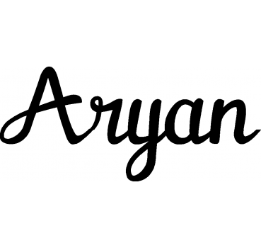 Aryan - Schriftzug aus Birke-Sperrholz