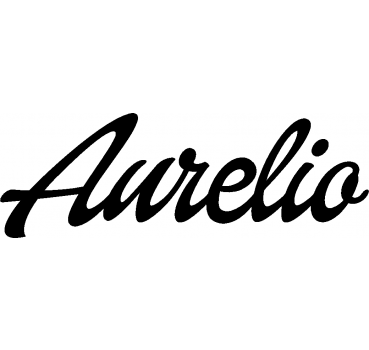 Aurelio - Schriftzug aus Birke-Sperrholz