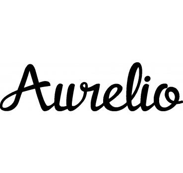 Aurelio - Schriftzug aus Birke-Sperrholz