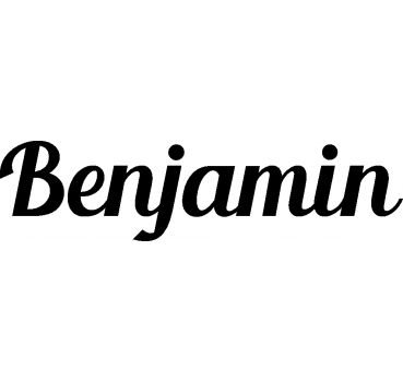 Benjamin - Schriftzug aus Birke-Sperrholz