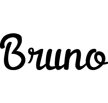 Bruno - Schriftzug aus Birke-Sperrholz