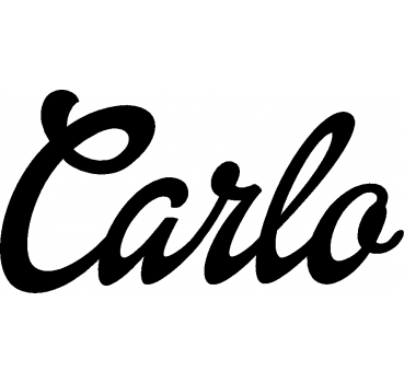 Carlo - Schriftzug aus Birke-Sperrholz