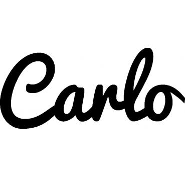 Carlo - Schriftzug aus Birke-Sperrholz