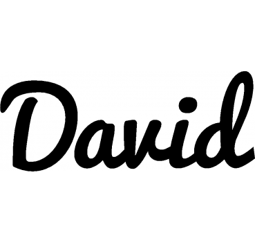 David - Schriftzug aus Birke-Sperrholz