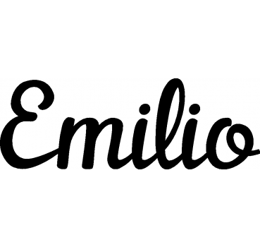 Emilio - Schriftzug aus Birke-Sperrholz
