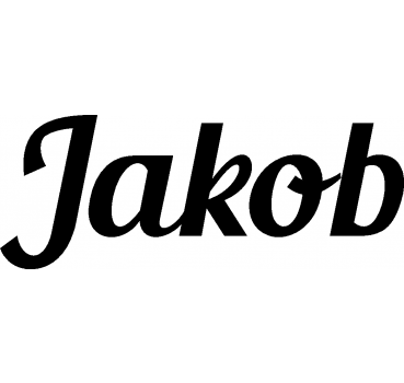 Jakob - Schriftzug aus Birke-Sperrholz