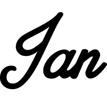 Jan - Schriftzug aus Birke-Sperrholz
