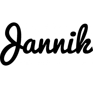 Jannik - Schriftzug aus Birke-Sperrholz