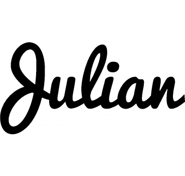 Julian - Schriftzug aus Birke-Sperrholz